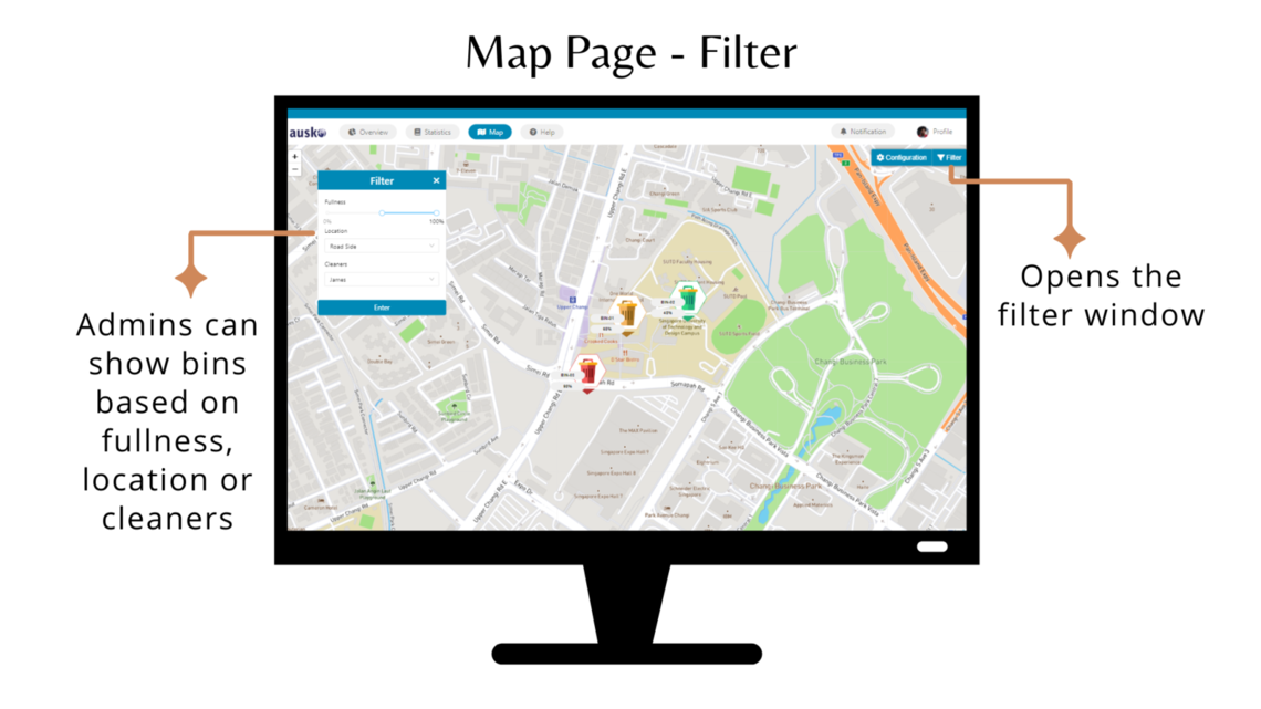 cms map filter